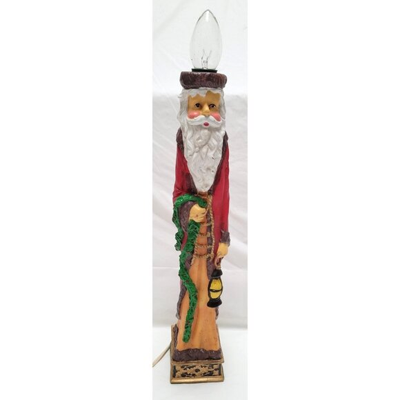 Vintage Pencil Santa Claus 13.5" Candle Lamp Garland Lantern Christmas Decor - Picture 2 of 10